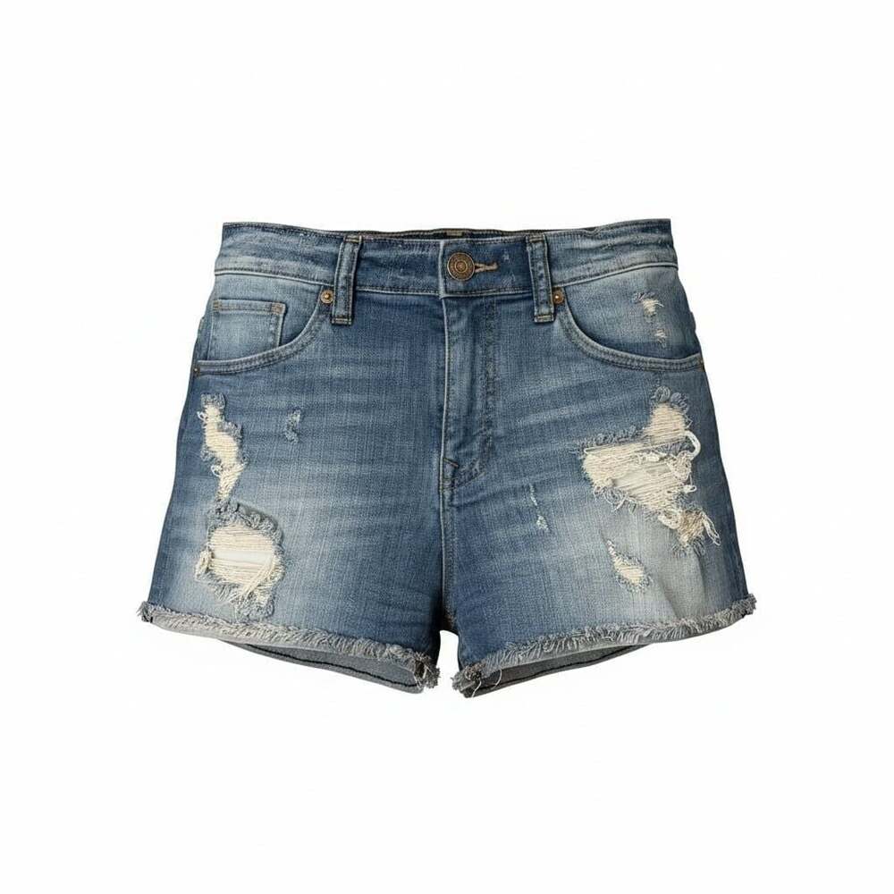 Express Jeans Womens Distressed Cutoff Denim Shorts Size 6